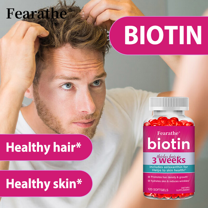 Thicker Hair in 3 Weeks – Biotin w/ Astaxanthin – Hair, Skin & Nails Health