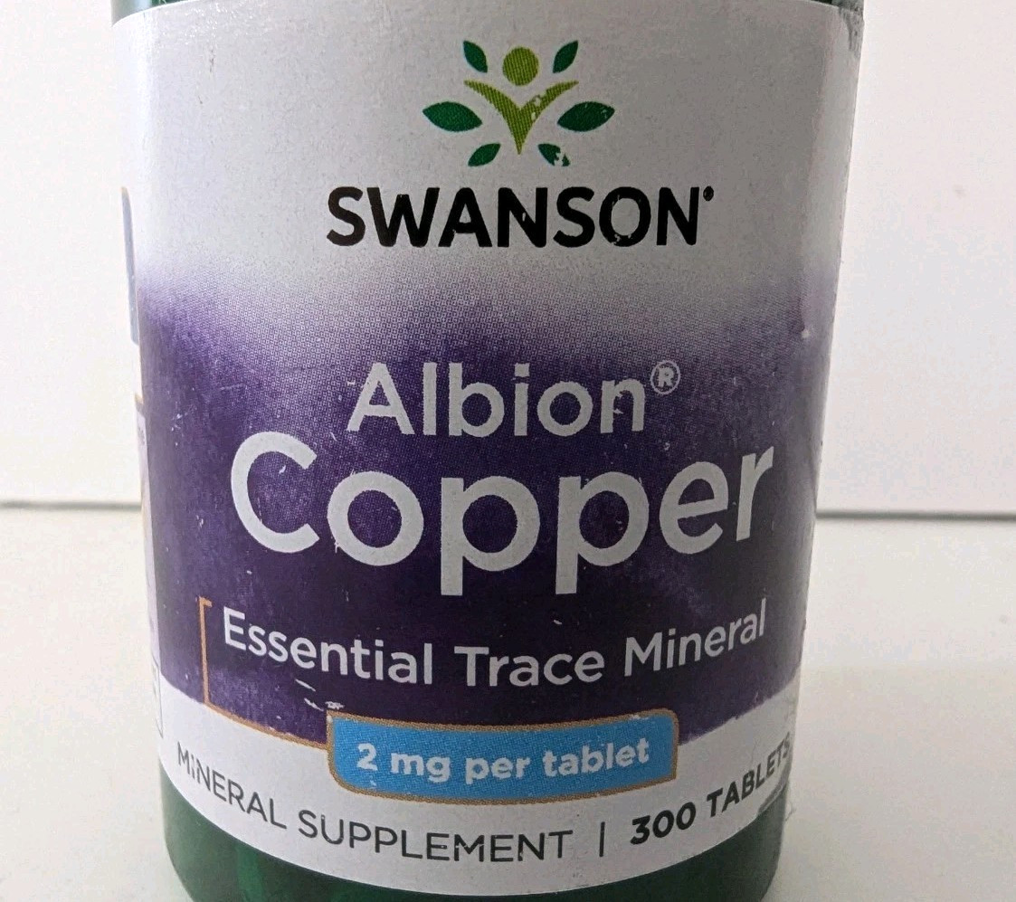 Swanson Albion Copper Chelate Mineral Supplement Antioxidant Immune 300 Tab 2 mg