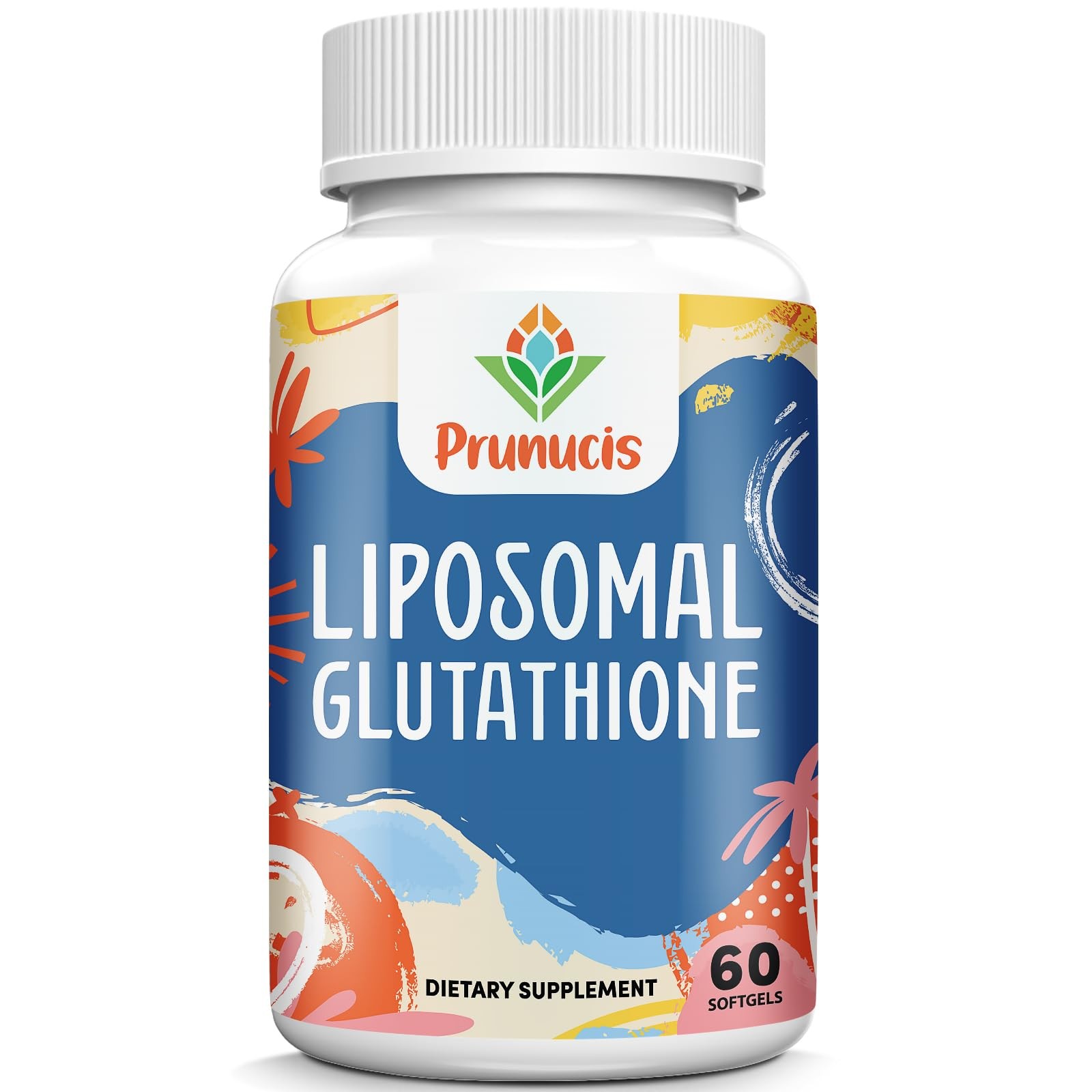 2400MG Liposomal Glutathione, with Vitamin C, 60 Count (Pack of 1), Black