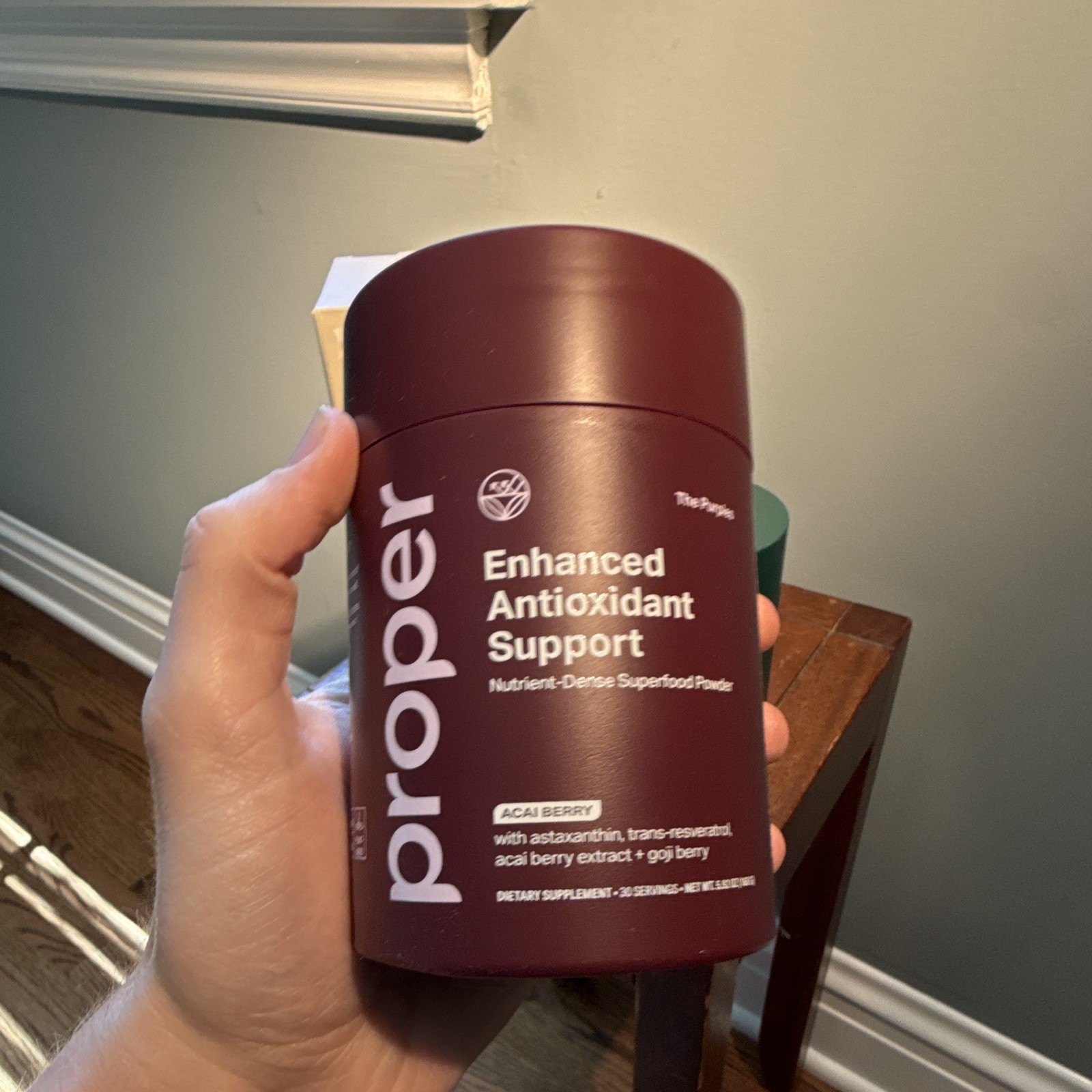 Proper Daily Boost Greens Green Apple, Enhanced Antioxidant Acai Berry, & Bottle