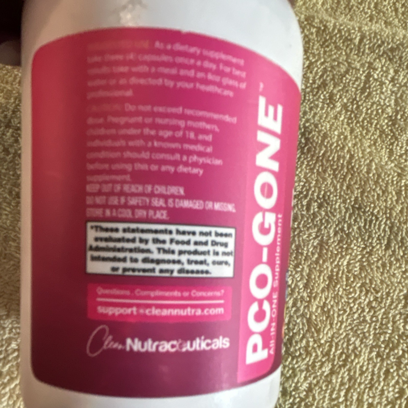 Clean Nutra PCO-GONE Myo D’Chiro Inositol Maca Vegan Capsules 120ct