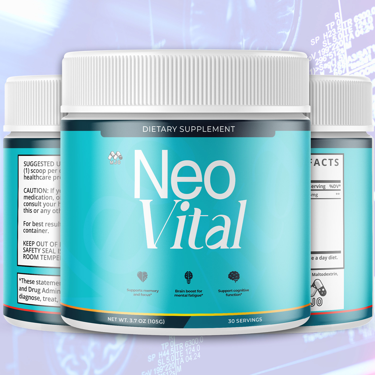 (1 Pack) Neo Vital Powder Advanced Brain Supplement NeoVital 30 Servings