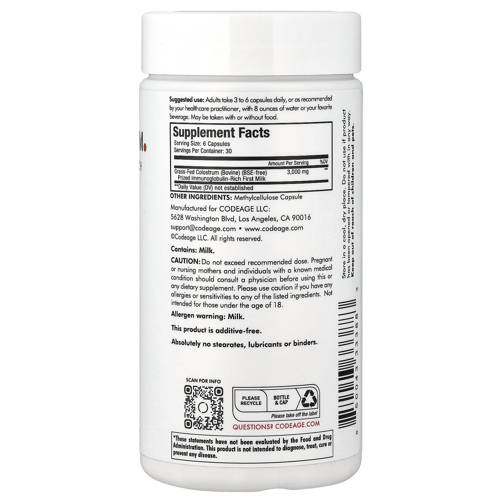 Immuno Colostrum, 180 Capsules