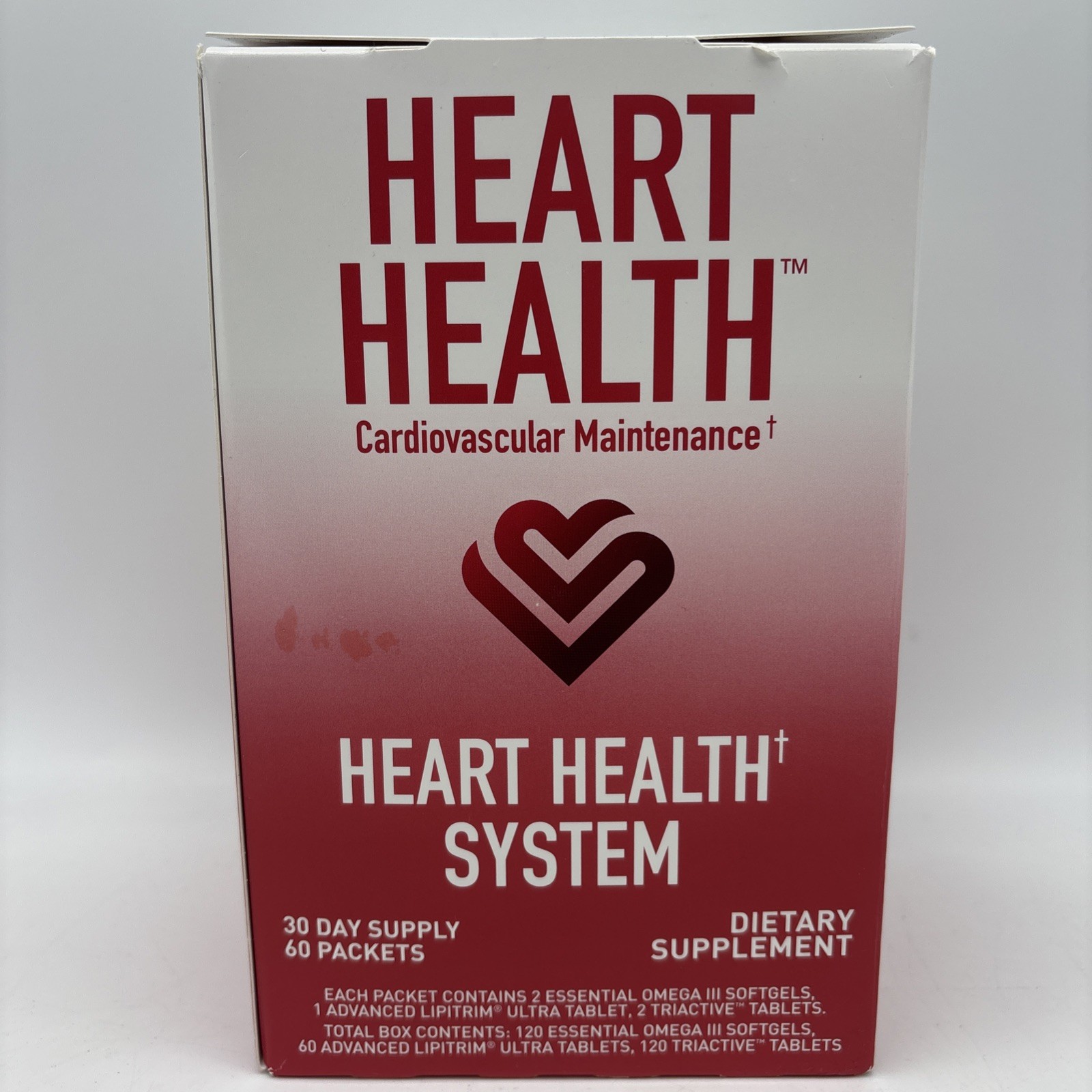 Heart Health System Cardiovascular Maintenance 30 Day Supply 60 Packets Supple..