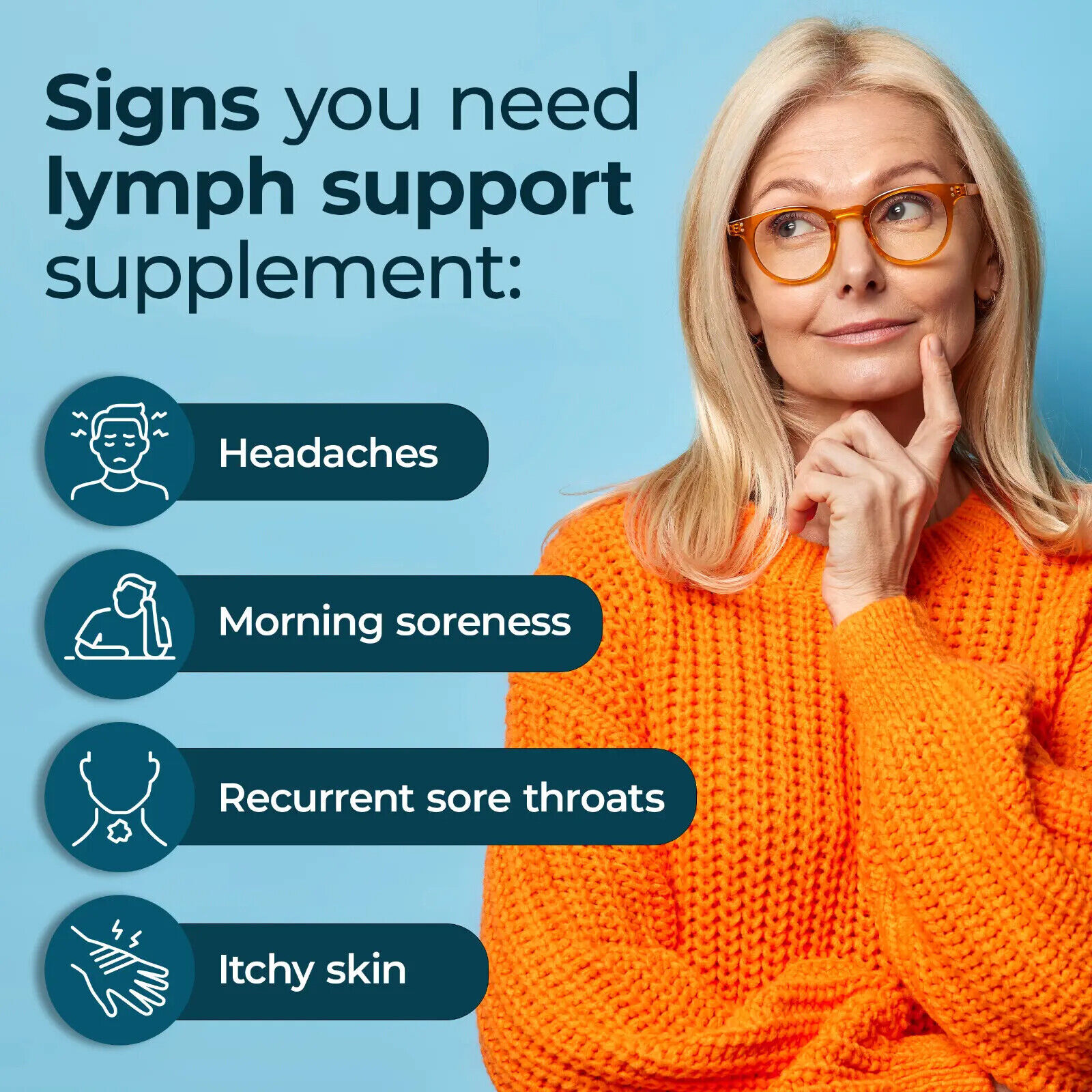 PureHealth System Lymph Research Caps – Reduces lymphatic swelling, Assistance