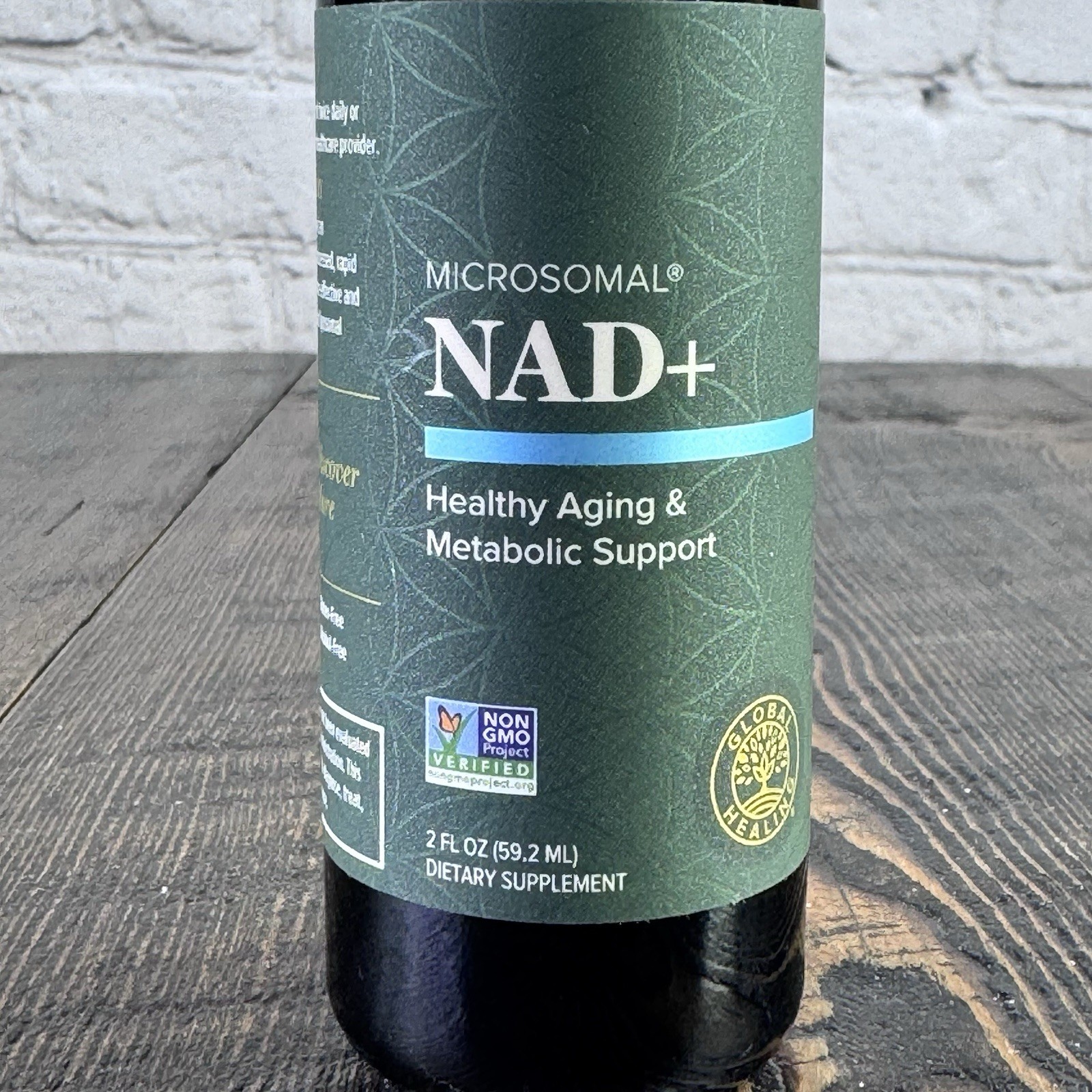 Global Healing Premium Microsomal NAD+ Liquid Supplement Sublingual Drops 2 oz