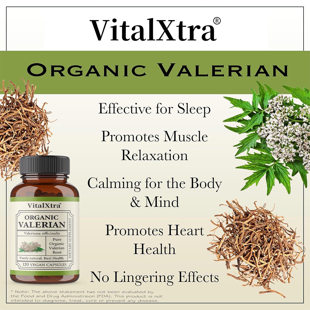 Organic Valeria Root Capsules – Natural Mood Aid & Calm Support 30/60/120 Caps