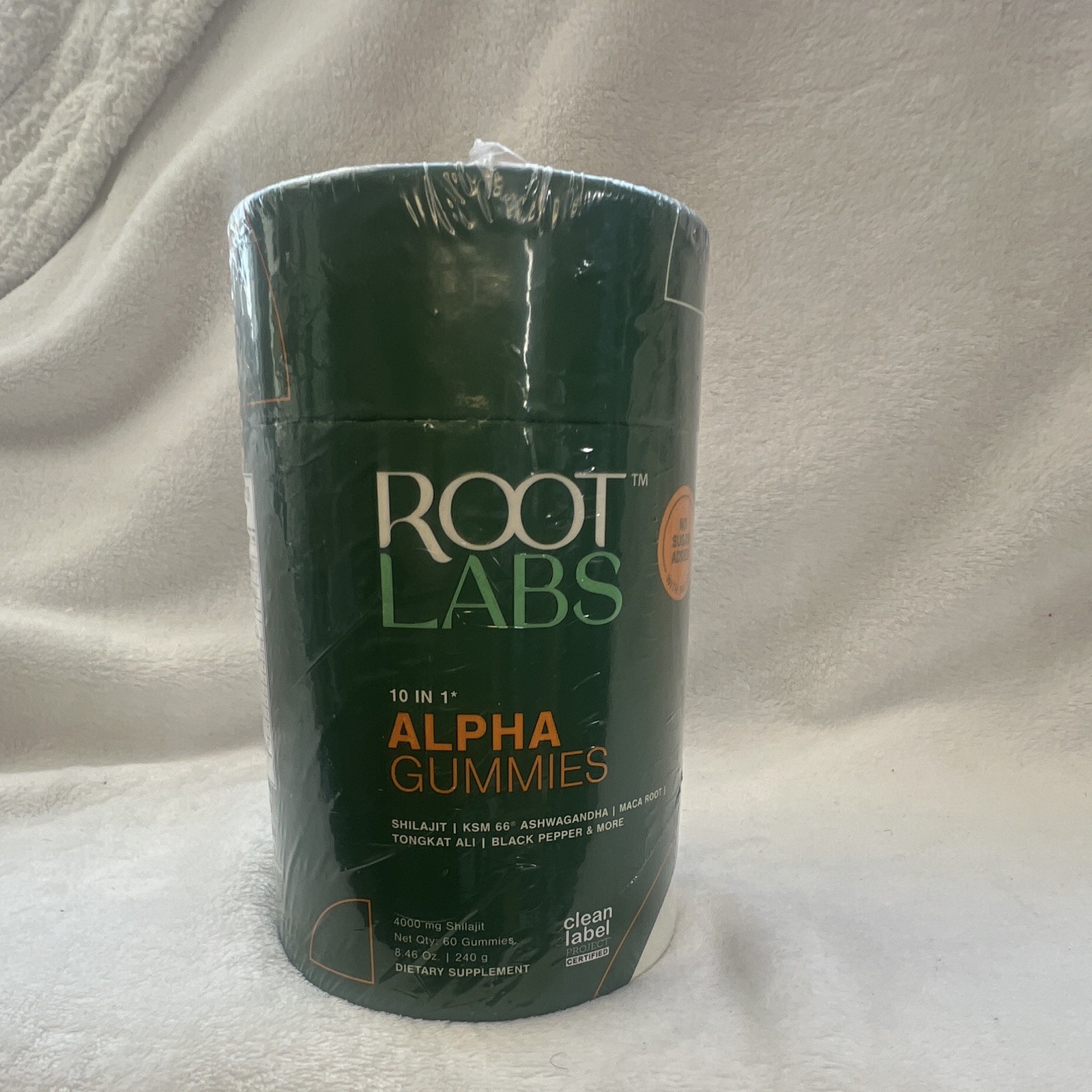 Root Labs 10-in-1 Alpha Shilajit Gummies No Sugar Added Tamarind 60 Count