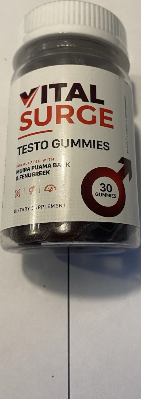 Vital Surge Testo Gummies Organic Blackcurrant Flavor 30 Gummies Muira Puama
