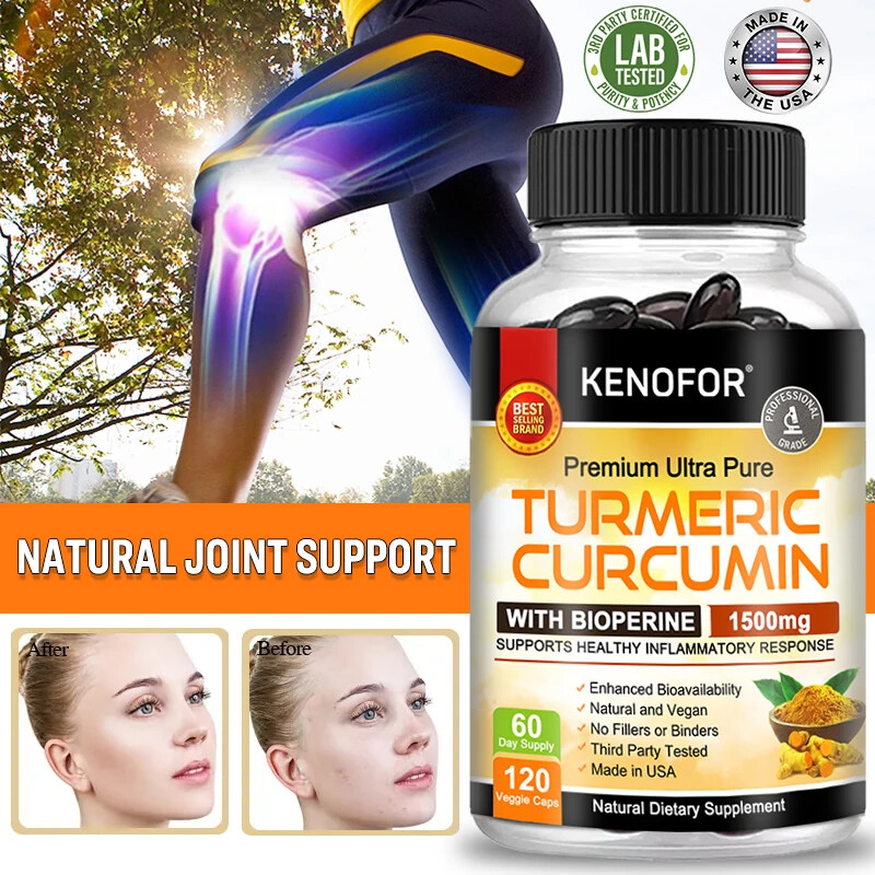 Curcumin Ginger + Black Pepper Joint Pain Maximum Strength 30to120 Capsules