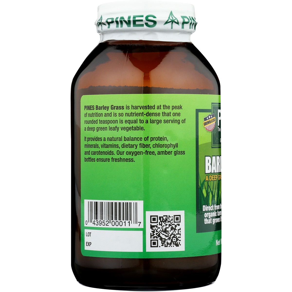 Organic Pines Barley Grass Powder 10 Oz 1 Pack