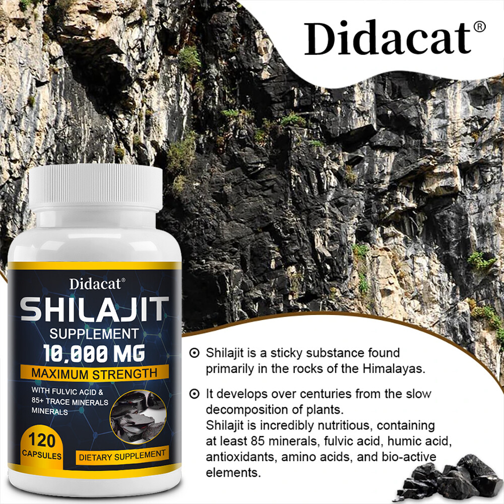 Himalayan Shilaji 1000mg,Organic,potency,Boost Energy, 30 To 120 Capsules