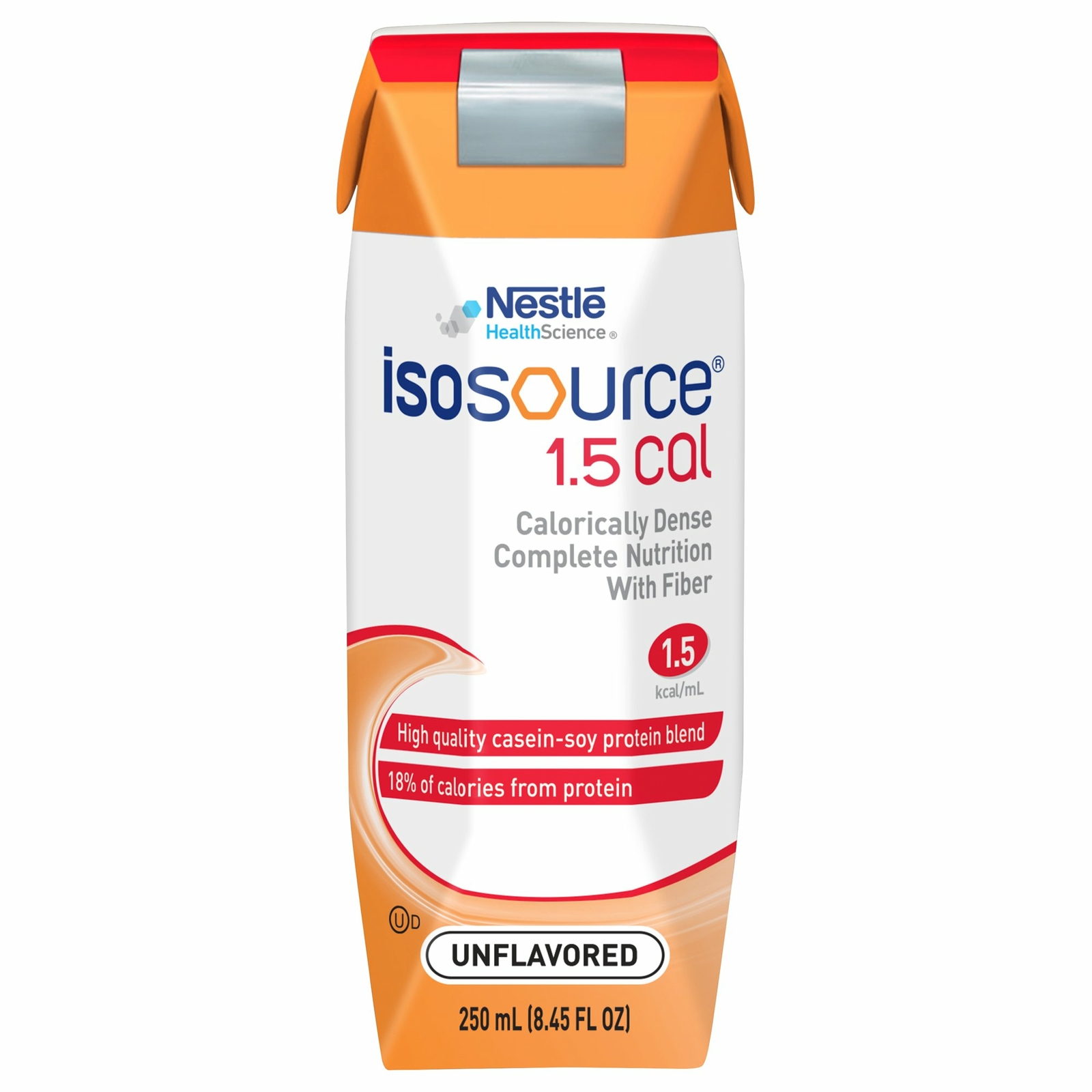 Nestle Isosource 1.5 Cal Tube Feeding Formula Unflavored 250 mL Carton 24 Ct