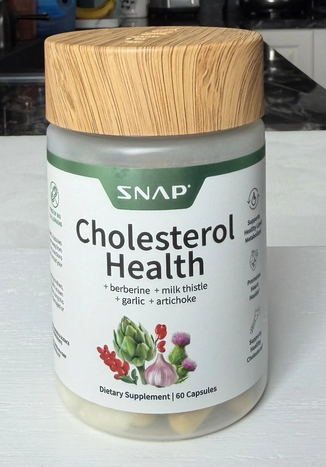 Cholesterol Health Snap Supplements Lipid Metabolism, Digestive Function, 60 Cap