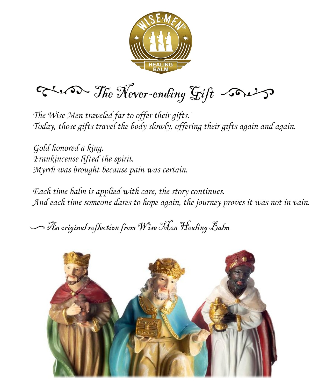 Wise Men Healing Balm with Myrrh and Frankincense 4 Fl Oz (Pack of 1)