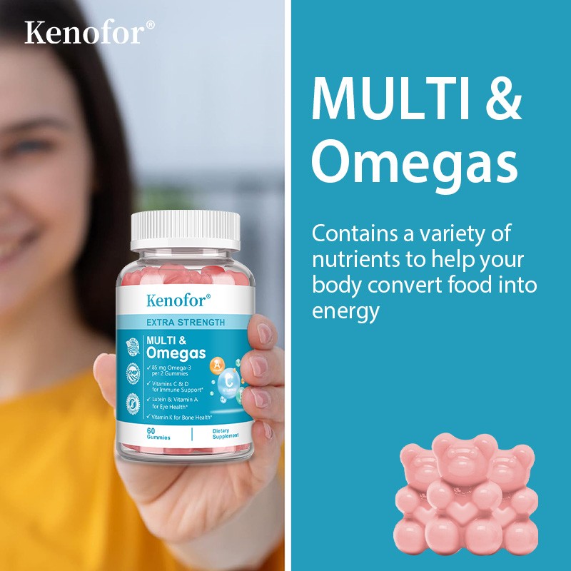 Multivitamin Gummie with Omega-3-All in One Daily Nutrition,Whole Body Support