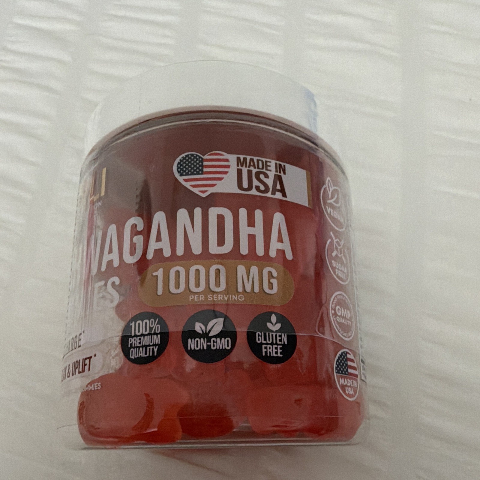 JOYLI Nutrition Ashwagandha Gummies 1000mg 60 Count Fruity Vegan Sugar-Free