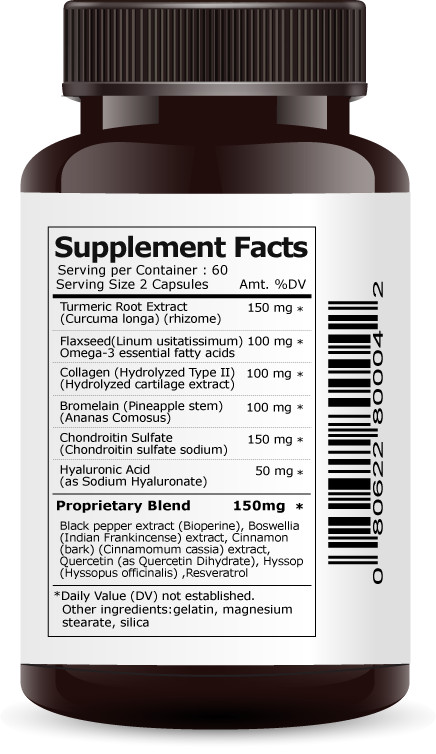 Joint & Cartilage Supplement, Anti Inflammatory, Pain Relief, Mobility Support