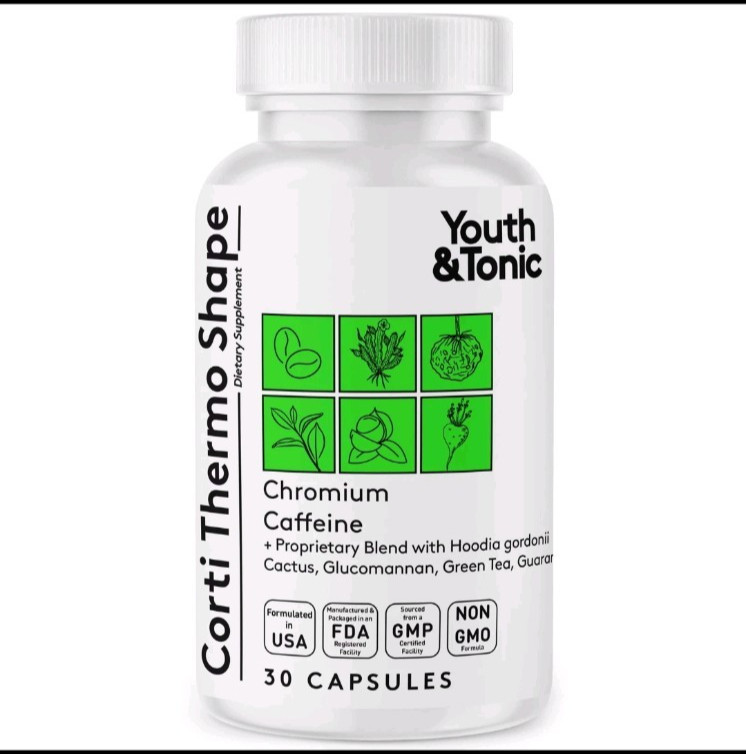 Youth & Tonic Chromium Caffeine Corti Thermo Shape 30 Capsules