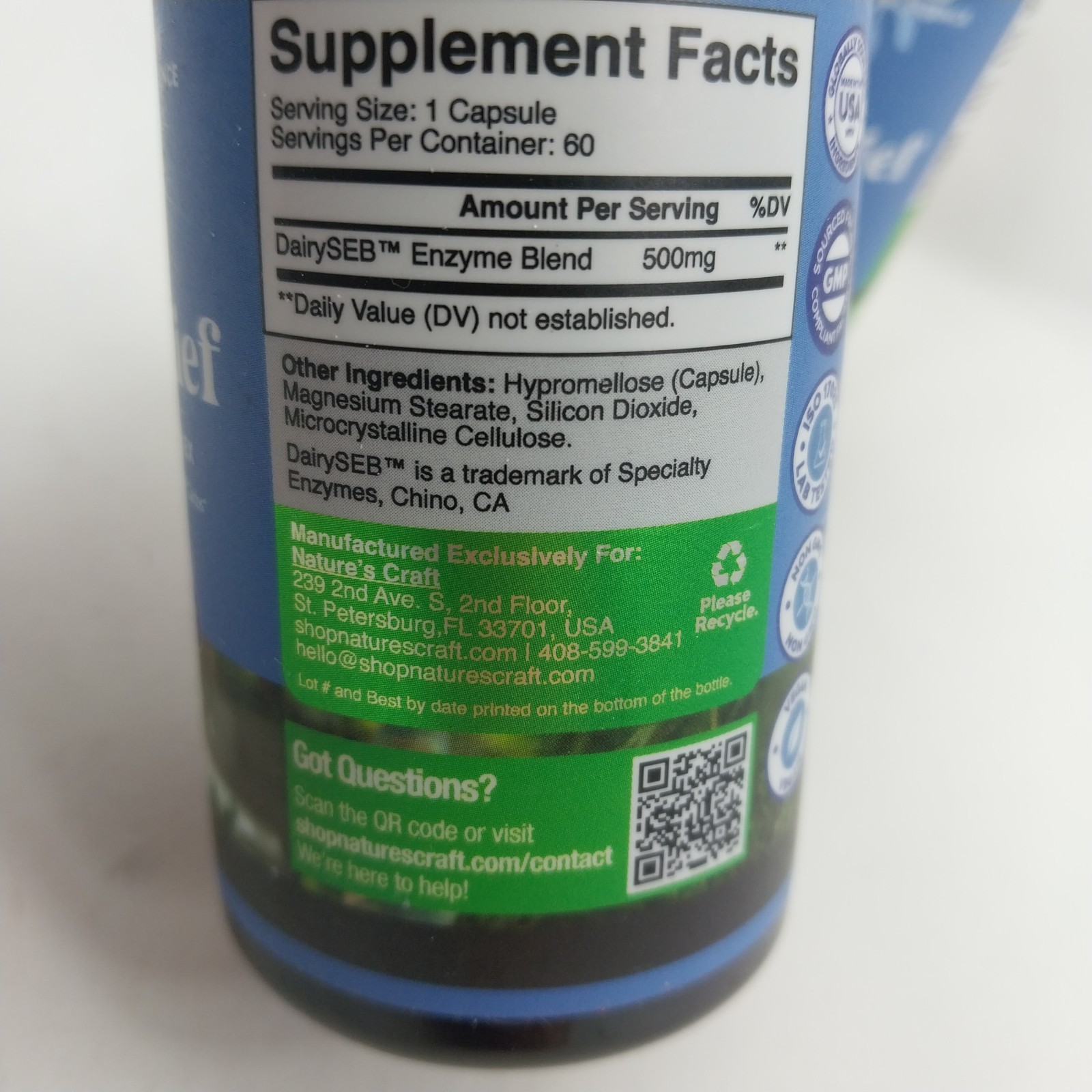 2x Lactose Intolerance Pills 60 Days Supply Fast Dairy Digestive Enzyme 60ct
