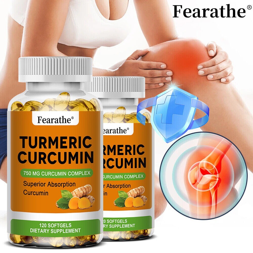 Turmeric Curcumin 750 mg – Brain, Joint Support Capsules 30 To 120 Caps