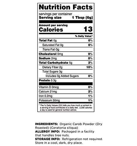 Terrasoul Superfoods Organic Carob Powder, 1 Lb – Cocoa 1 Pound (Pack of 1)