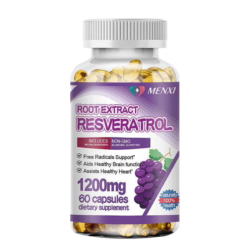 3PACKS Resveratrol Capsules Anti-Aging Antioxidants, Brain Support, Radiant Skin