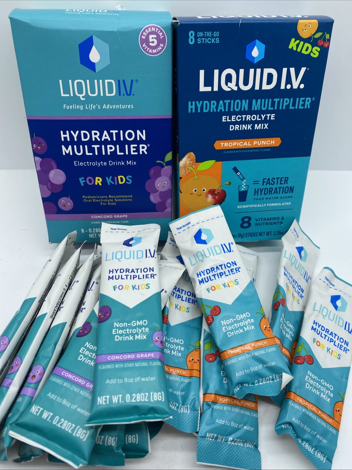 (72) Liquid I.V. Hydration Multiplier Immune Drink Mix Punch & Grape COMBINESHIP