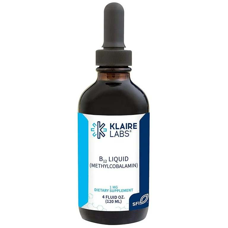 Klaire Labs Vitamin B12 Liquid Drops 1mg (4 Fluid Oz.) – Expiration: 08/2025