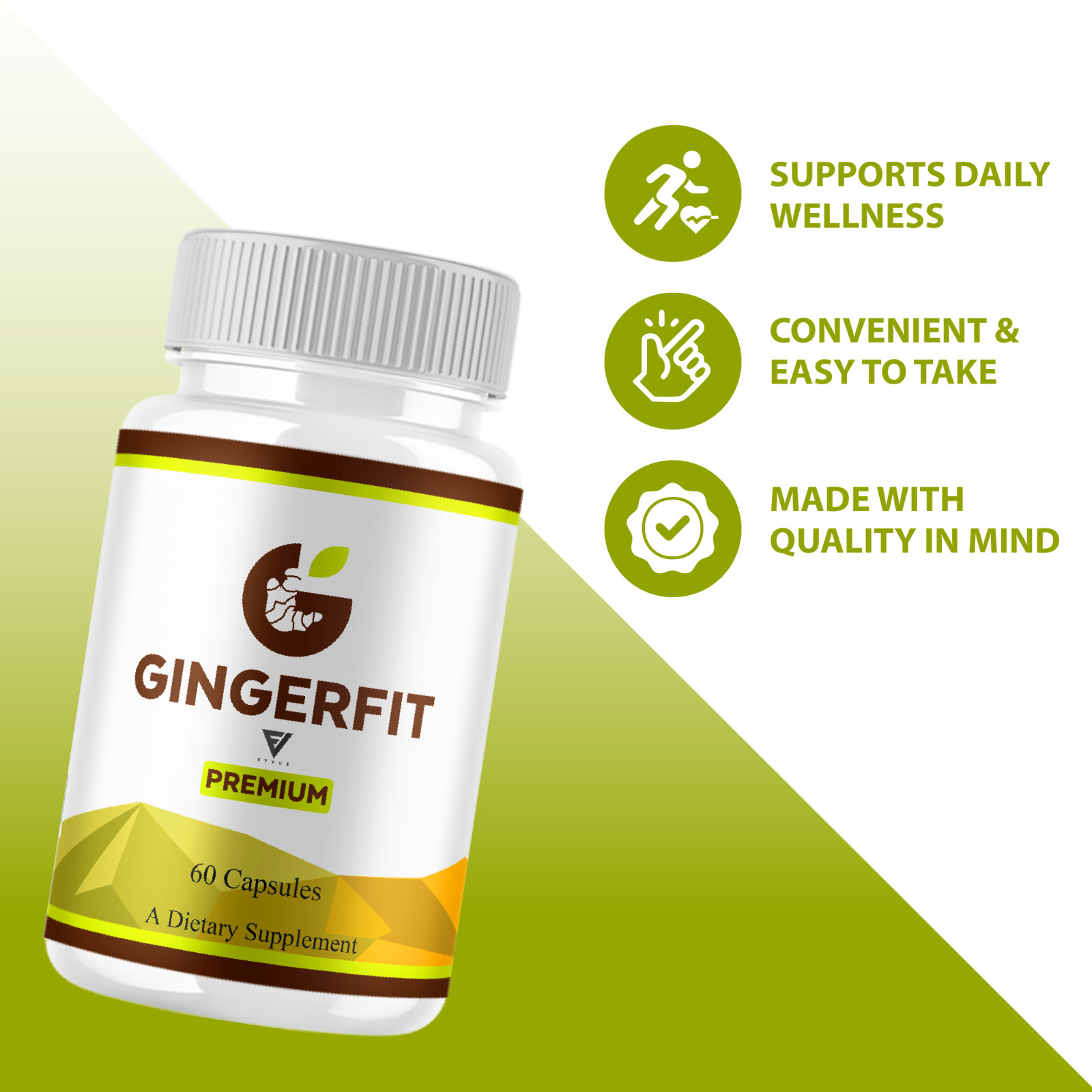 (5 Pack) Ginger Fit Weight Management Supplement, GingerFit Pills (300 Capsules)