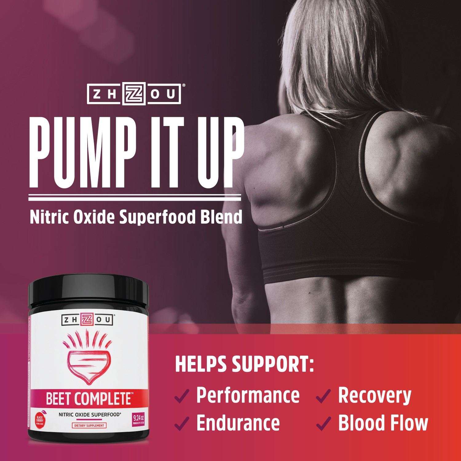 Zhou Beet Complete | Black Cherry Flavor | 9.24 oz