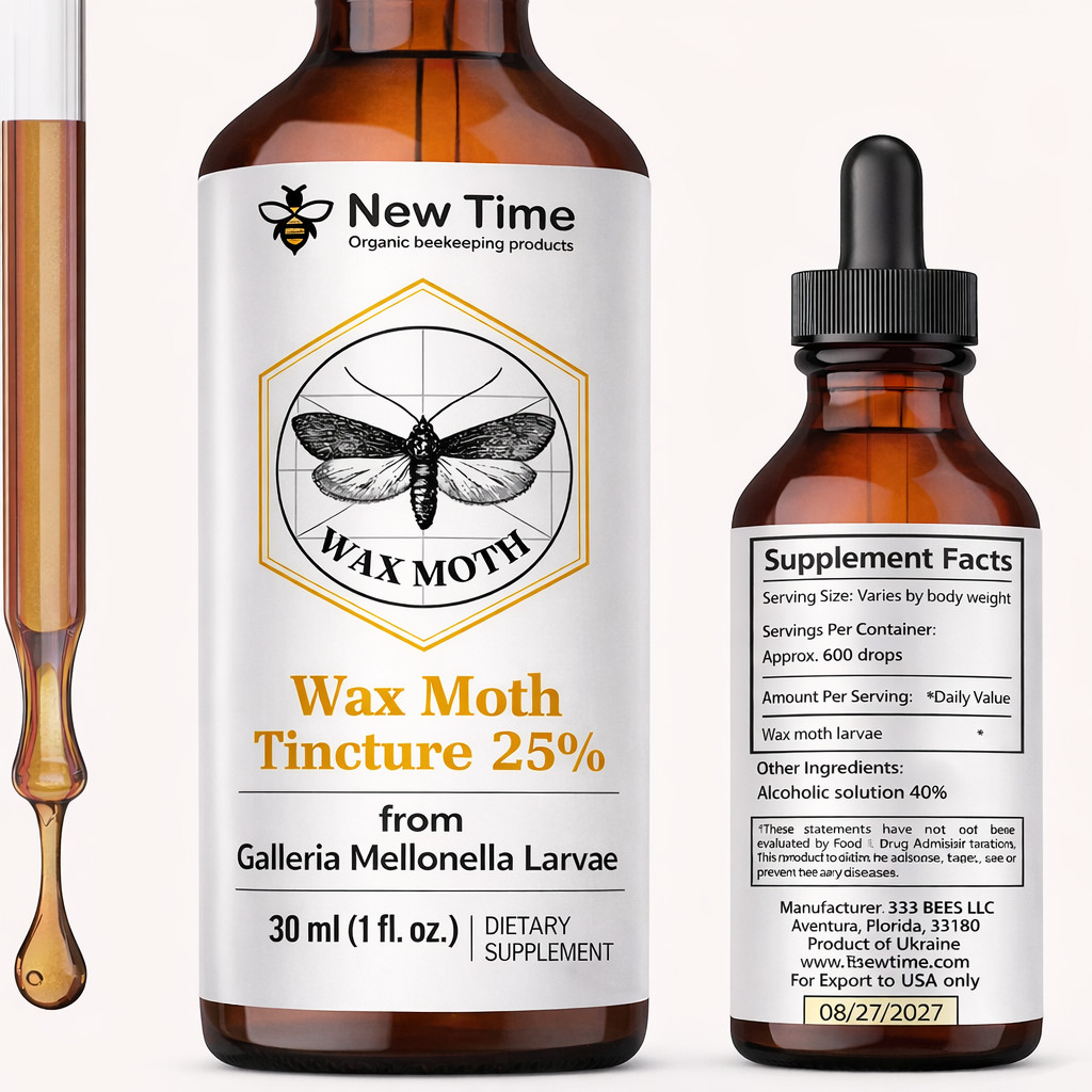 3 Bottles Wax Moth Tincture 3 x 30 ml Galleria Mellonella Extract – Liquid Drops