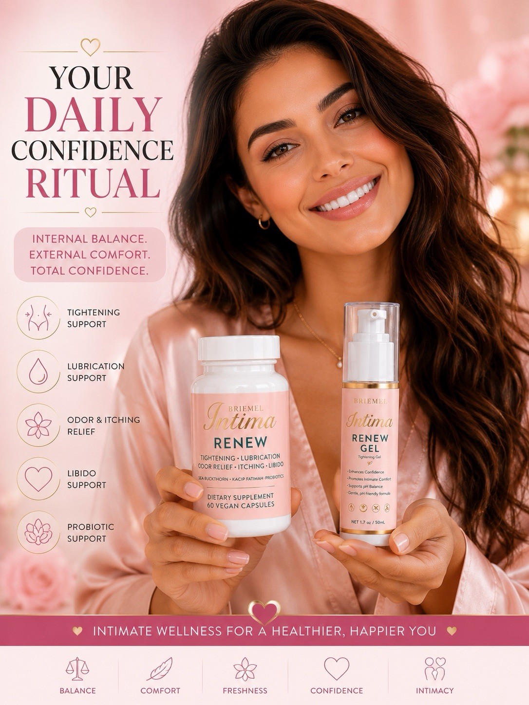 Women’s Feminine Wellness Capsules & Gel| Lubrication, Odor Support, Probiotics