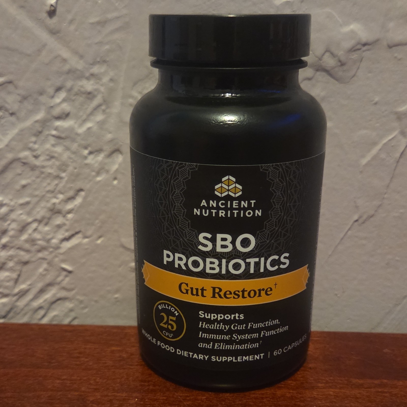 Ancient Nutrition SBO Probiotics Magnesium Zinc Dairy-Free 60 Capsules Adult