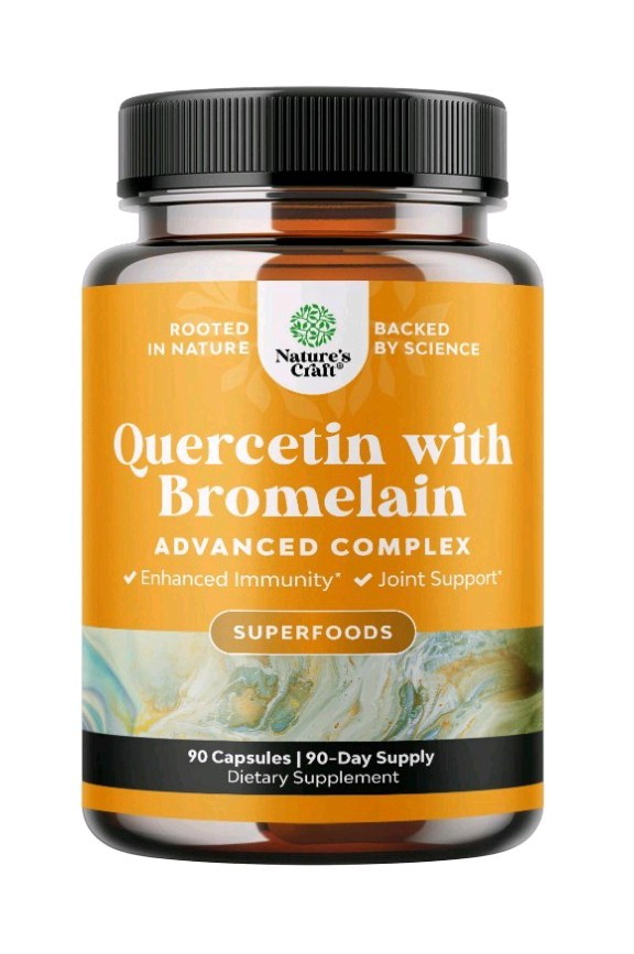 Pure Quercetin with Bromelain Supplement for Immune Aid – High Potent 90ct