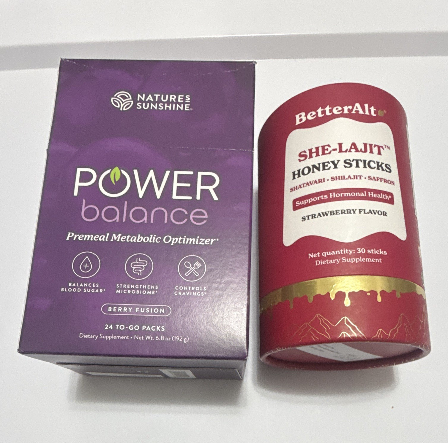 Nature’s Sunshine Power Balance BetterAlt She-Lajit Honey Sticks Wellness Bundle