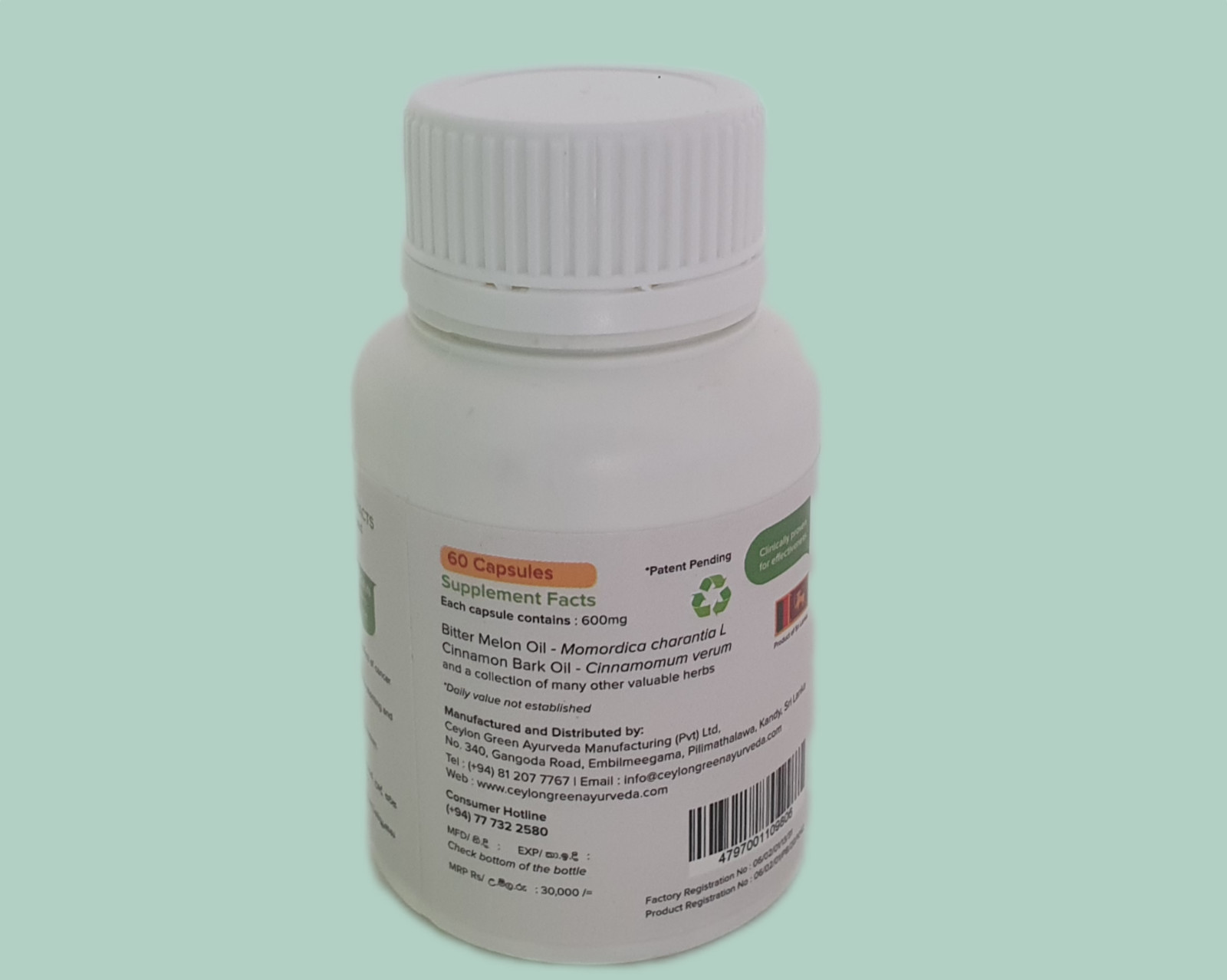 α-Elostera, Bitter Melon, Daily Dietary Supplements,60 Capsules, Free Shipping