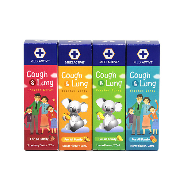 Mediactive Cough&Lung Fresher Spray 25ml x 4 flavour