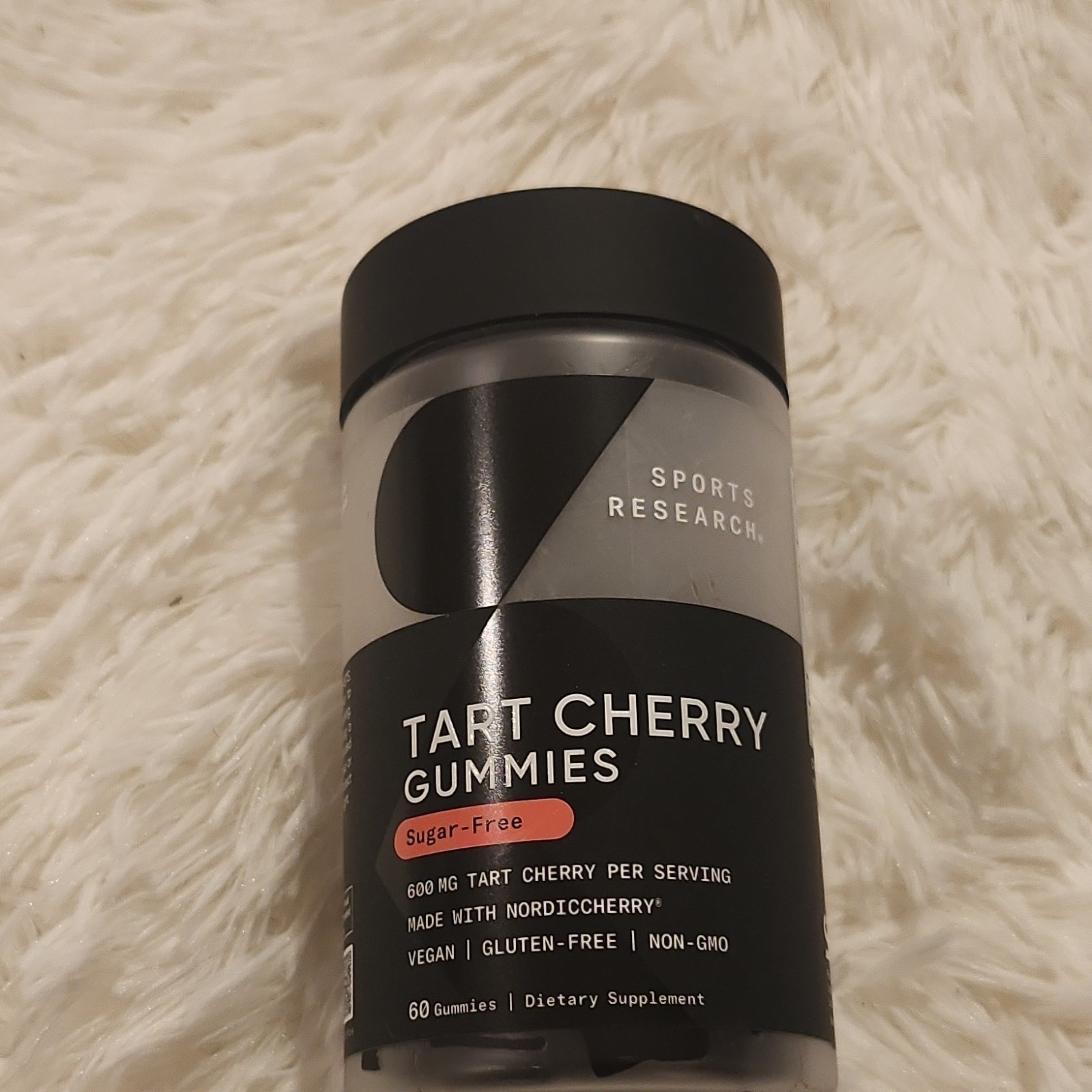 Sports Research Tart Cherry Extract Gummies Sugar-Free Vegan 600mg 60 Gummies