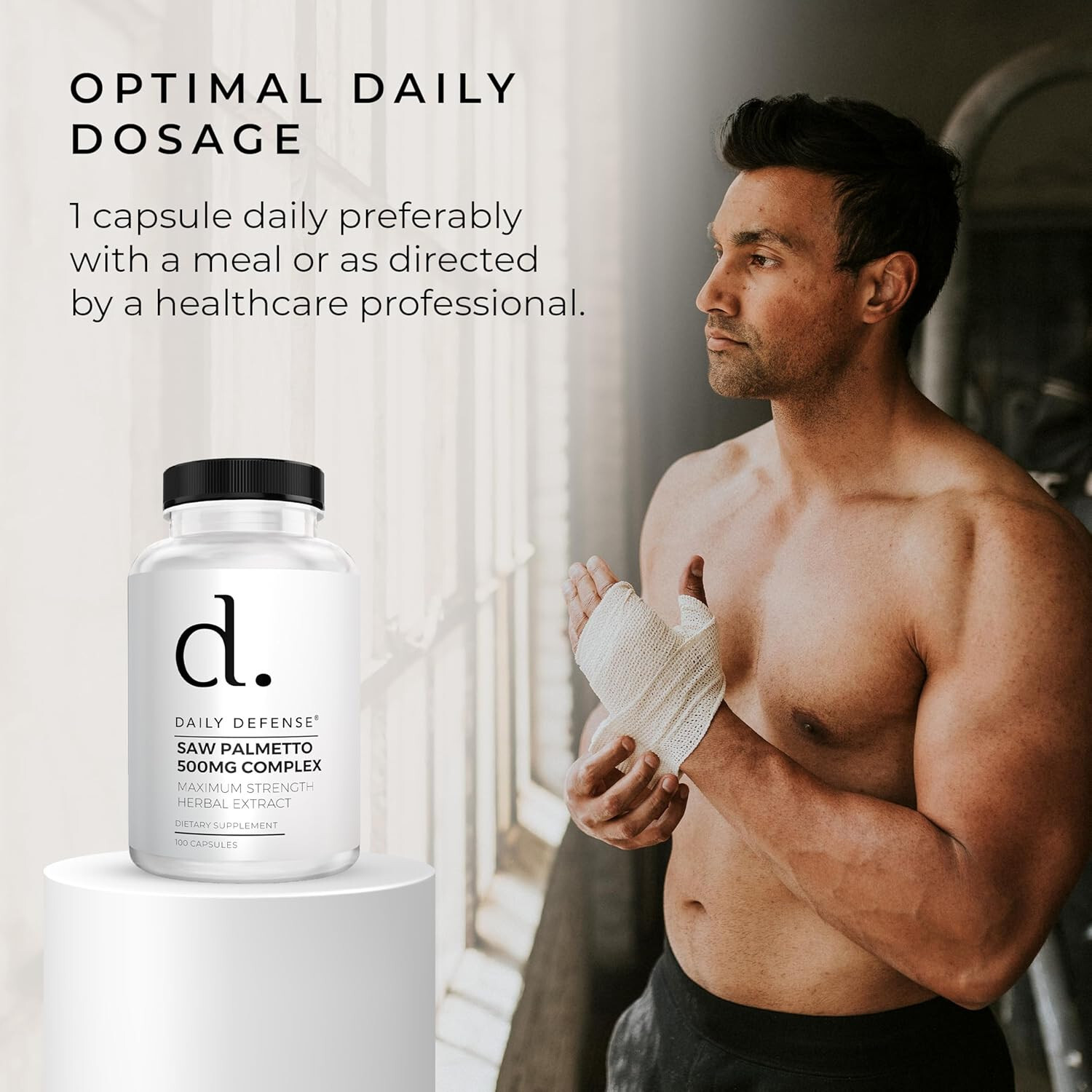 Daily Defense Saw Palmetto Supplement ~ Pure Saw Palmetto for Men & Women