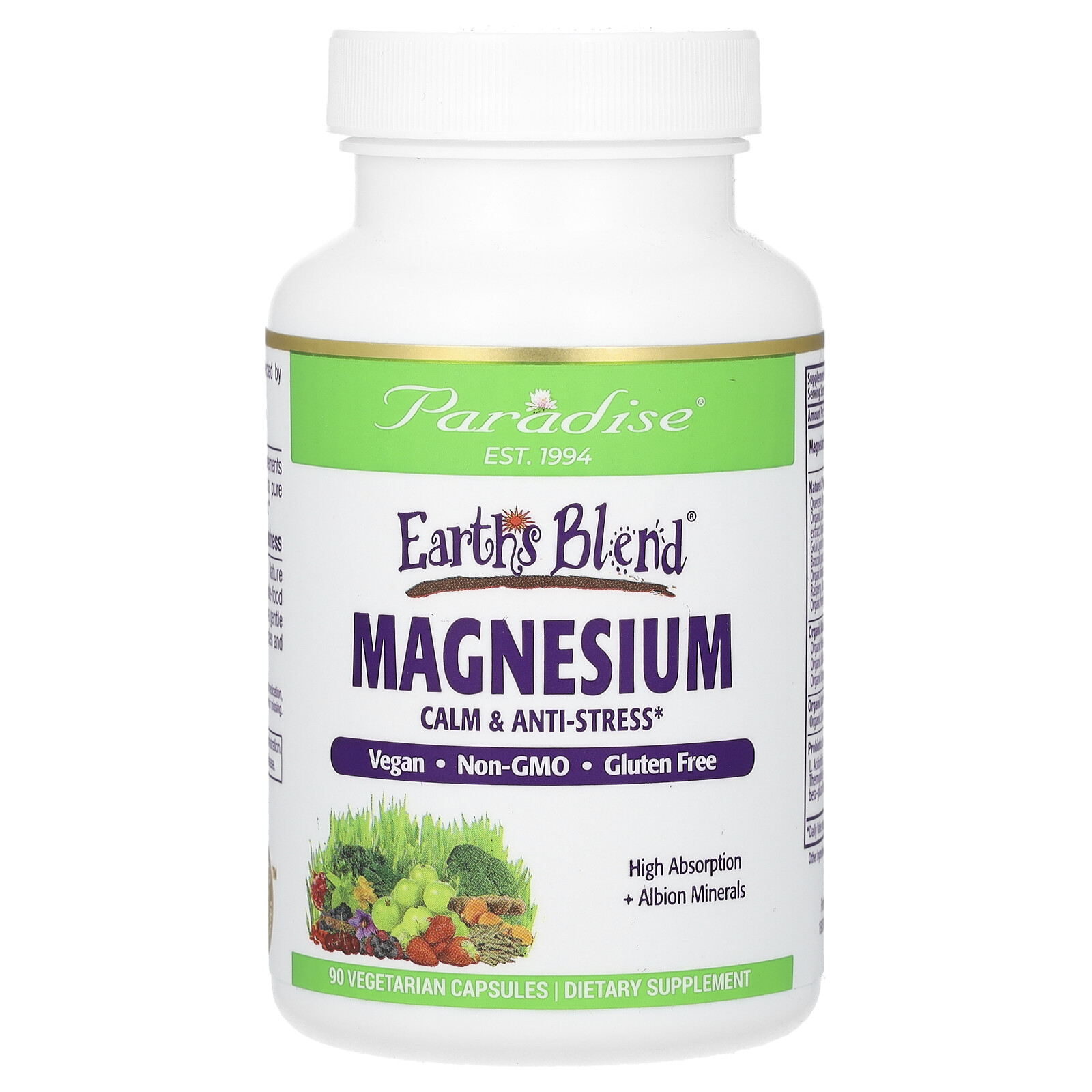 Earth’s Blend, Magnesium, 90 Vegetarian Capsules