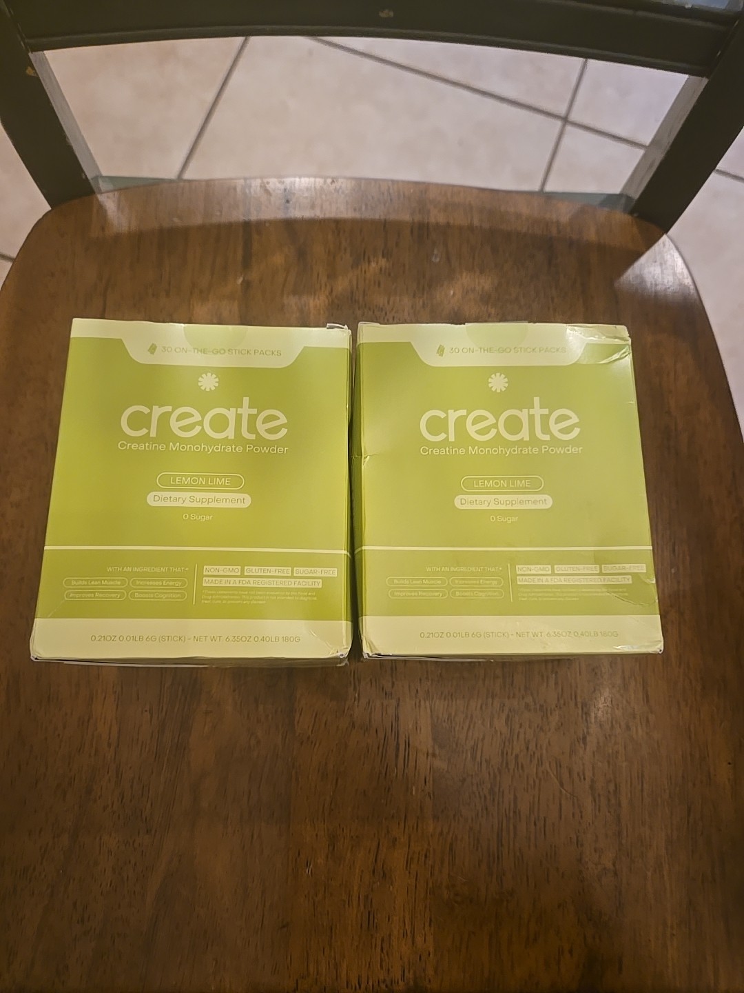 Lot Of 2Creatine Monohydrate On-The-Go Stick Packs – Lemon Lime (30 Stick Packs)