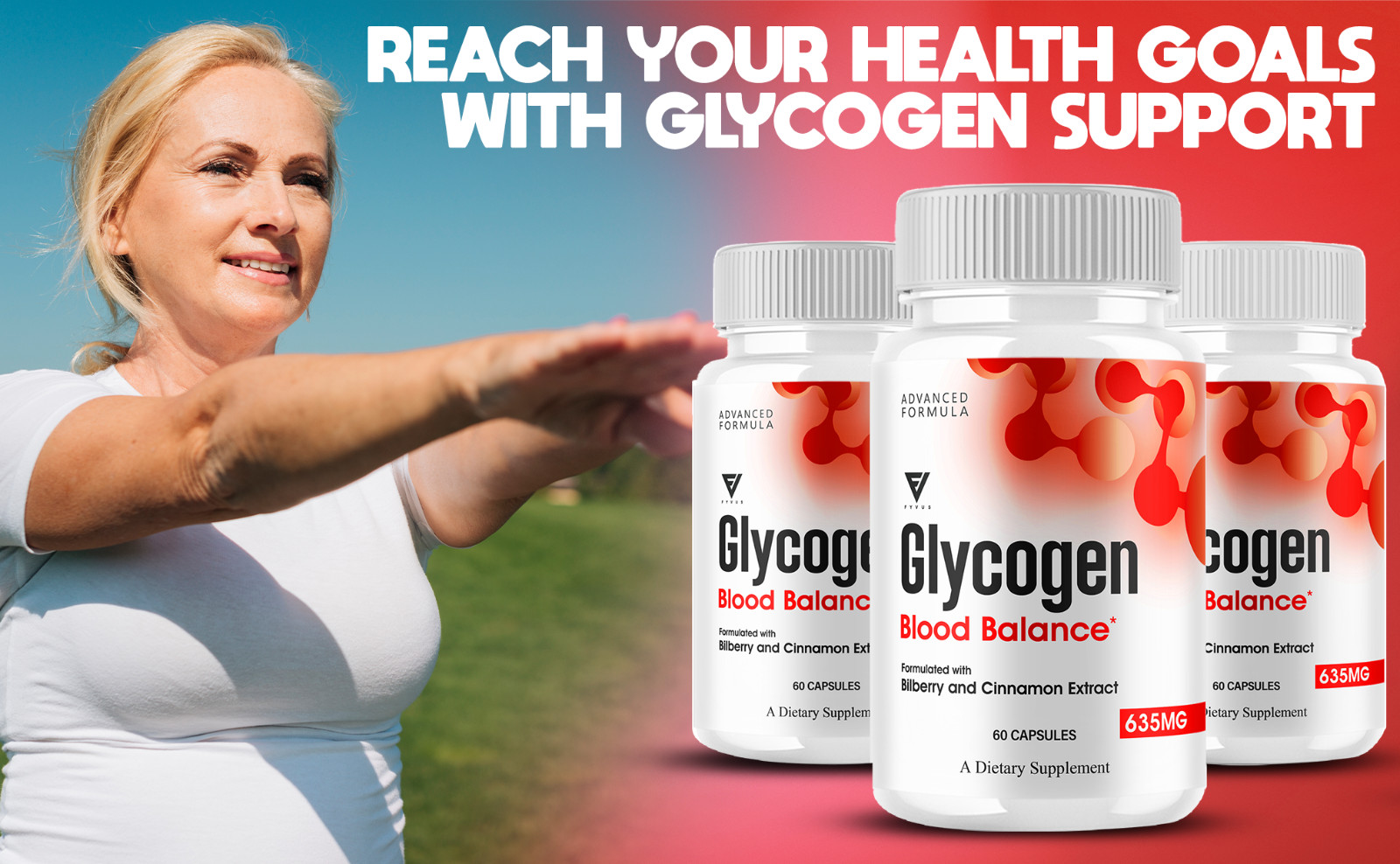 (3 Pack) Glycogen Blood Balance Supplement Glycogen BloodBalance (180 Capsules)