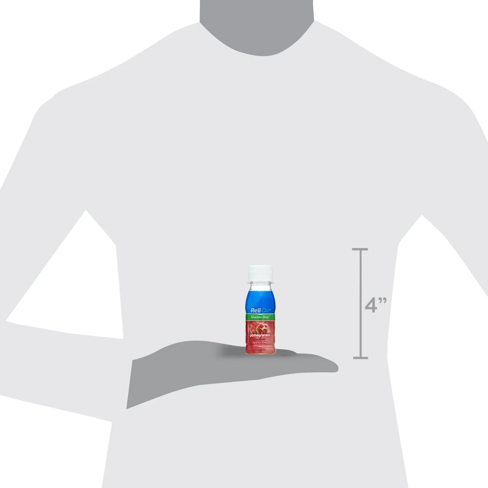 8ct ReliOn Glucose Shots 2oz Each, Pomegranate, 15g Fast-Acting Carbs, New S5