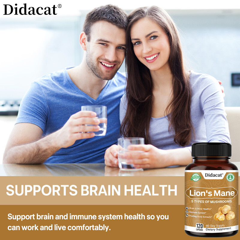 Mushroom Supplement 700mg – 5 Blend Lions Mane Reishi Chaga Maitake Shiitake