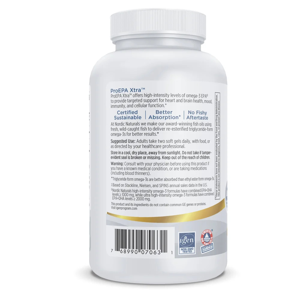 Nordic Naturals ProEPA Xtra – Potent Dose for Heart and Immune Health, 120 Ct.