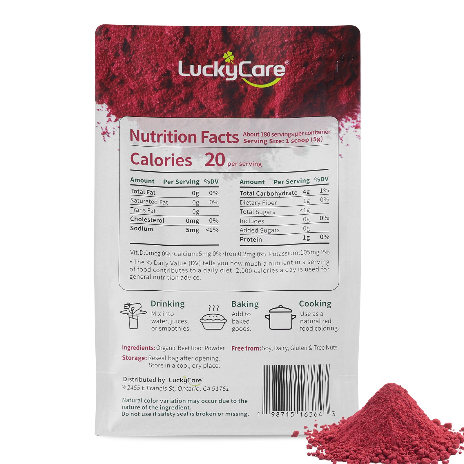 2LBs Organic Beet Root Powder Gluten Free Eye Health Carotenoids Raw Supplement