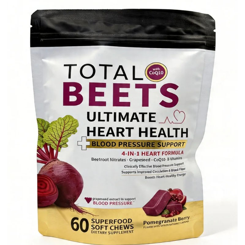 Beet Root Chews Natural Nitric Oxide Support Circulation Heart Wellness Soft Che