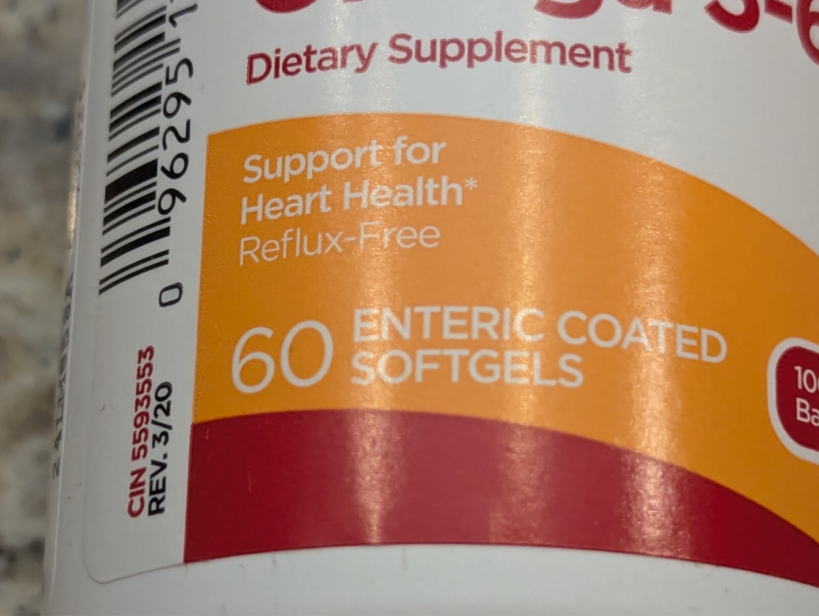 Leader Triple Omega 3-6-9 Supplement 60 Enteric Coated Softgels exp: 04/2026