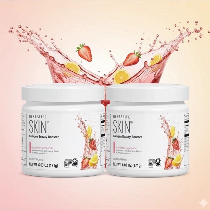 Herbalife SKIN Collagen Beauty Booster Powder Strawberry Lemonade 6.03 oz